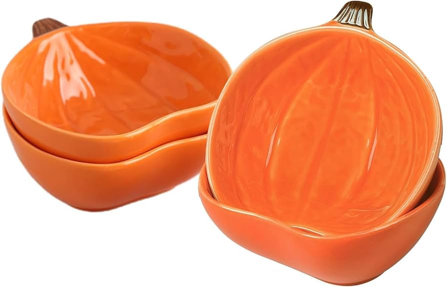 Amazon.co.jp: セラミック小皿 ディップセット かぼちゃ形 小鉢 調味料